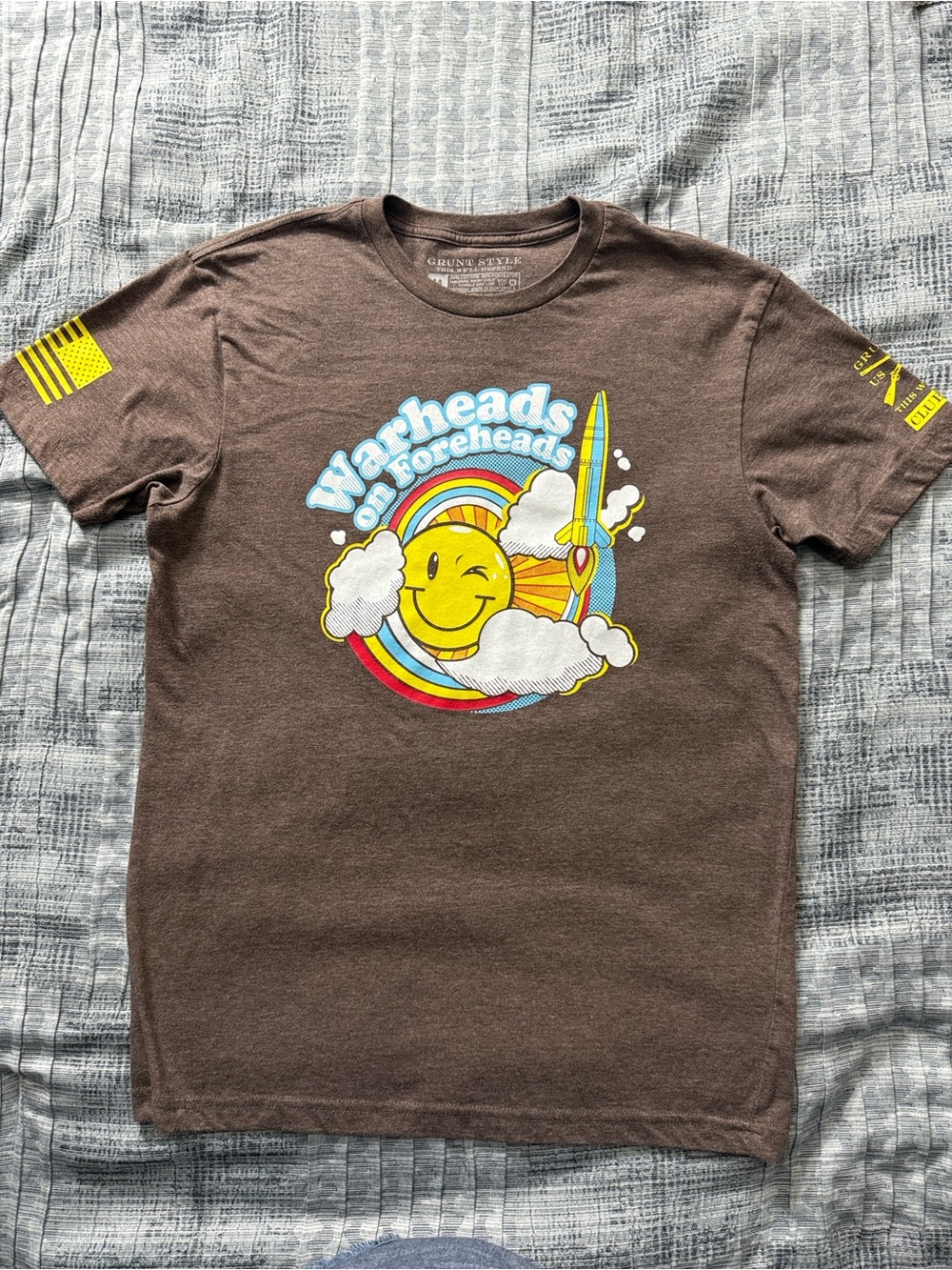 Grunt Style “Warheads on Foreheads” Brown Tee Size M
